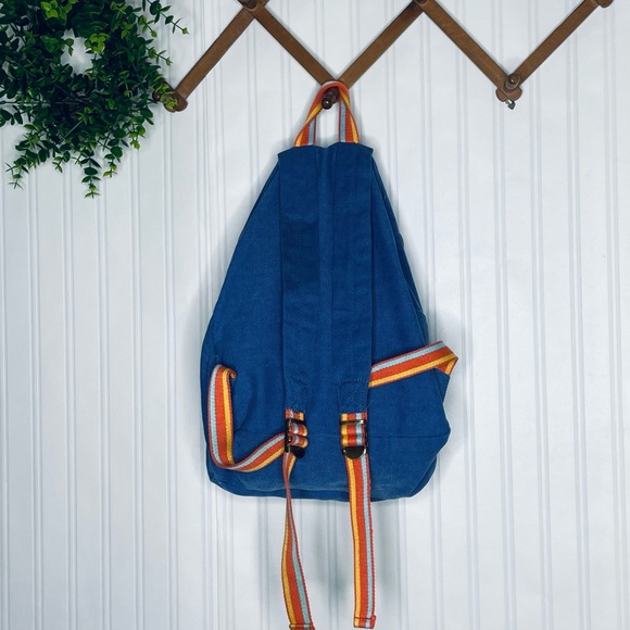 Walt Disney World Mickey & friends Surf Co. denim rainbow strap backpack - Picture 11 of 15